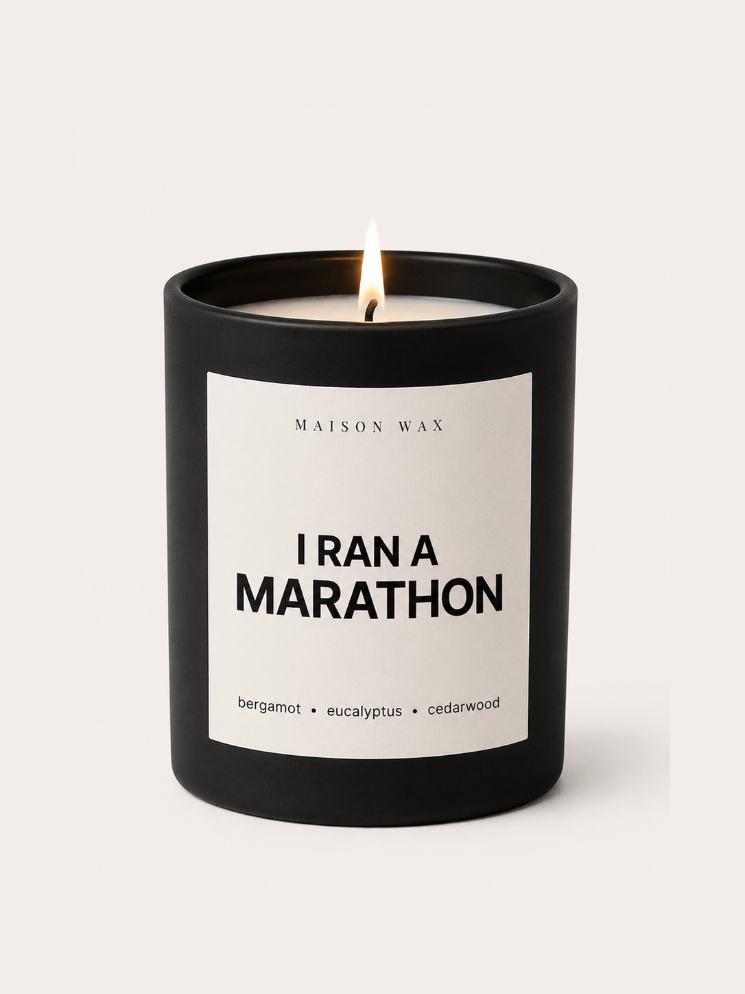 Maison Wax I Ran a Marathon candle - bergamot, eucalyptus, cedarwood.
