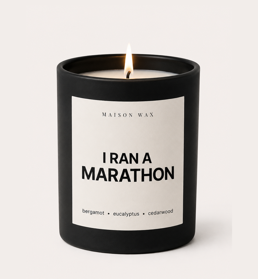 Maison Wax I Ran a Marathon candle - bergamot, eucalyptus, cedarwood.